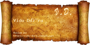 Vido Dóra névjegykártya